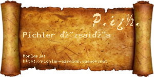 Pichler Ézsaiás névjegykártya